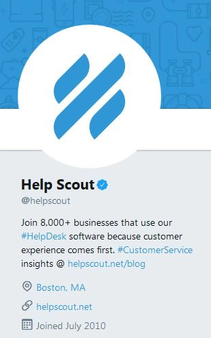 Screenshot of Help Scout Twitter
