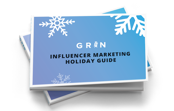 Stack of GRIN influencer marketing holiday guide