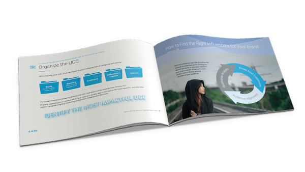 Open booklet depicting ROI from influencer marketing