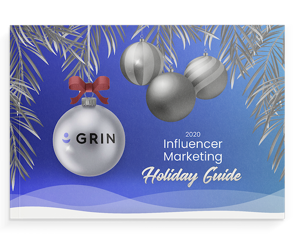 Influencer marketing holiday guide cover with ornaments