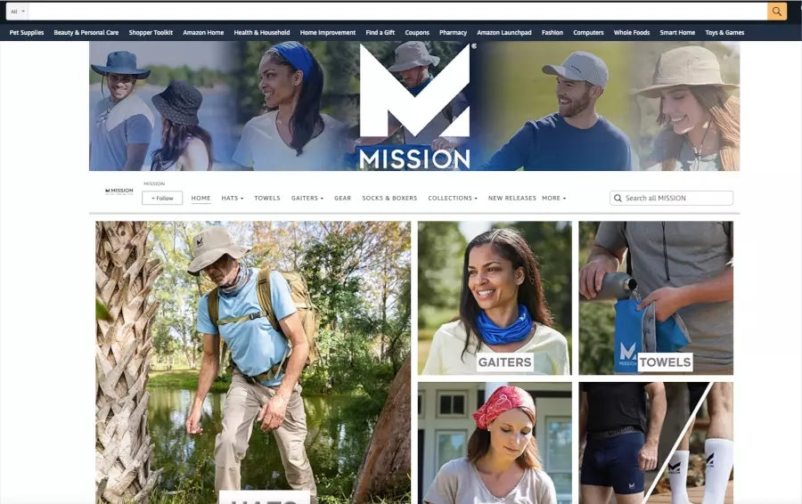 Screenshot of Mission Amazon page