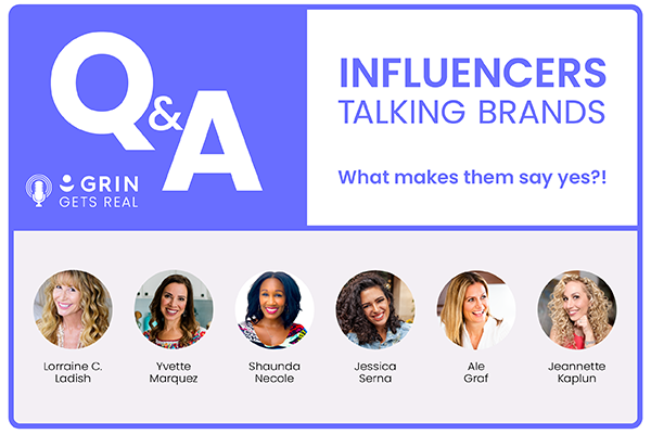 Q&A Influencers Talking Brands "What makes them say yes" title image