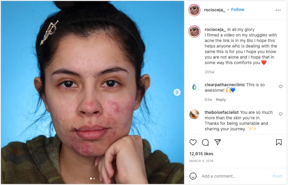 Screenshot of rocioceja's Instagram post