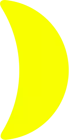 yellow banana shape