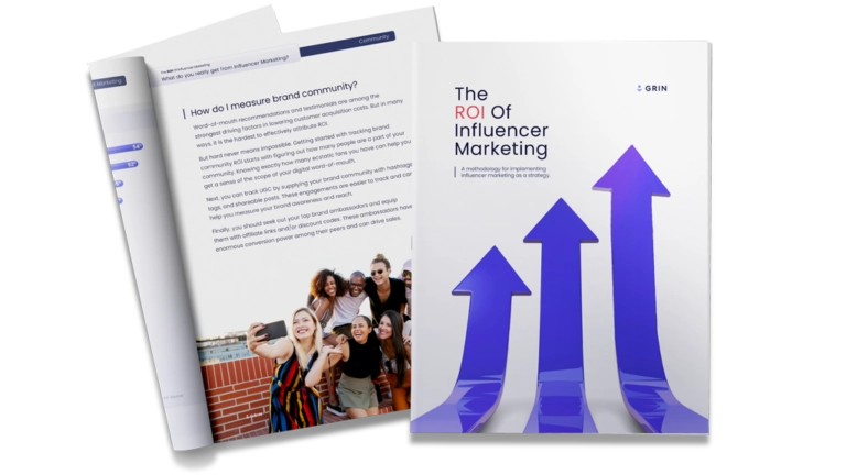 ROI of influencer marketing booklet images
