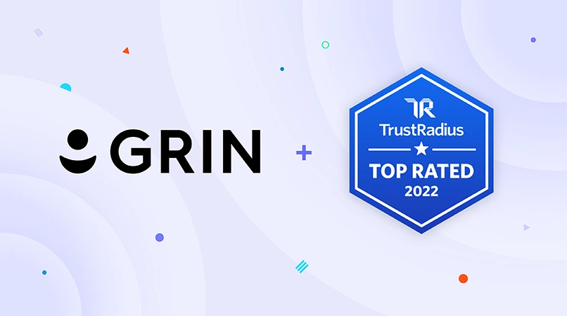 GRIN logo + Trust Radius Top Rated 2022 logo