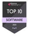 Top 10 Software badge from Influencer Marketing Hub