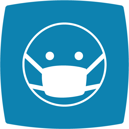 person in a mask icon