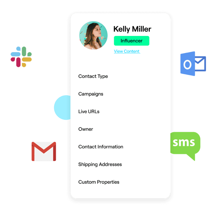 Stylized image of a GRIN creator profile surrounded by app icons