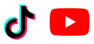 tiktok and youtube icons