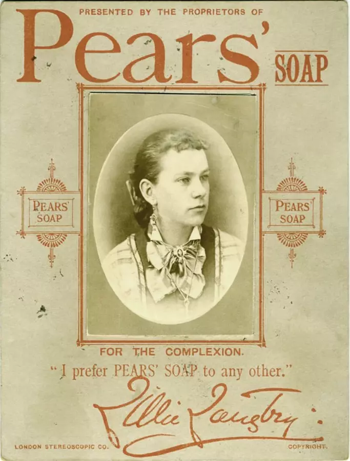 Pears' soap ad with Lillie Langtry photo showing the history of influencer marketing