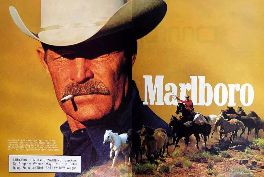 Marlboro ad showing the history of influencer marketing