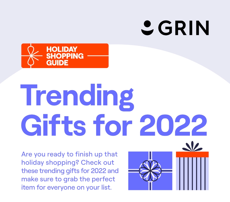 GRIN gift guide 2022 infographic part 1