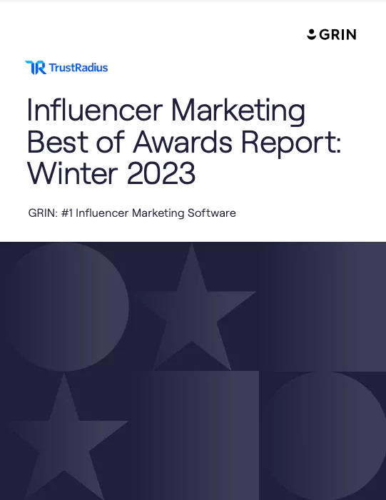 TrustRadius cover of Influencer Marketing Best of Awards Report Winter 2023