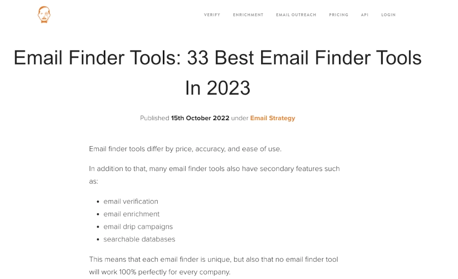 Email finder tools article screenshot