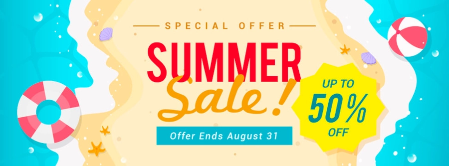 Summer Sale ad example for summer influencer marketing