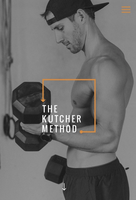 The Kutcher Method mobile site screenshot