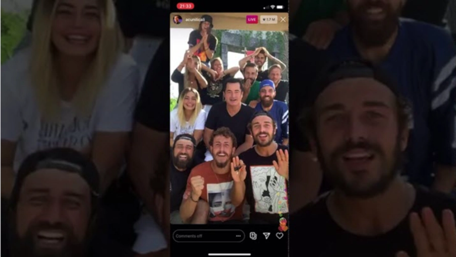 Screenshot of a livestream of Acul Ilicali for Instagram video marketing