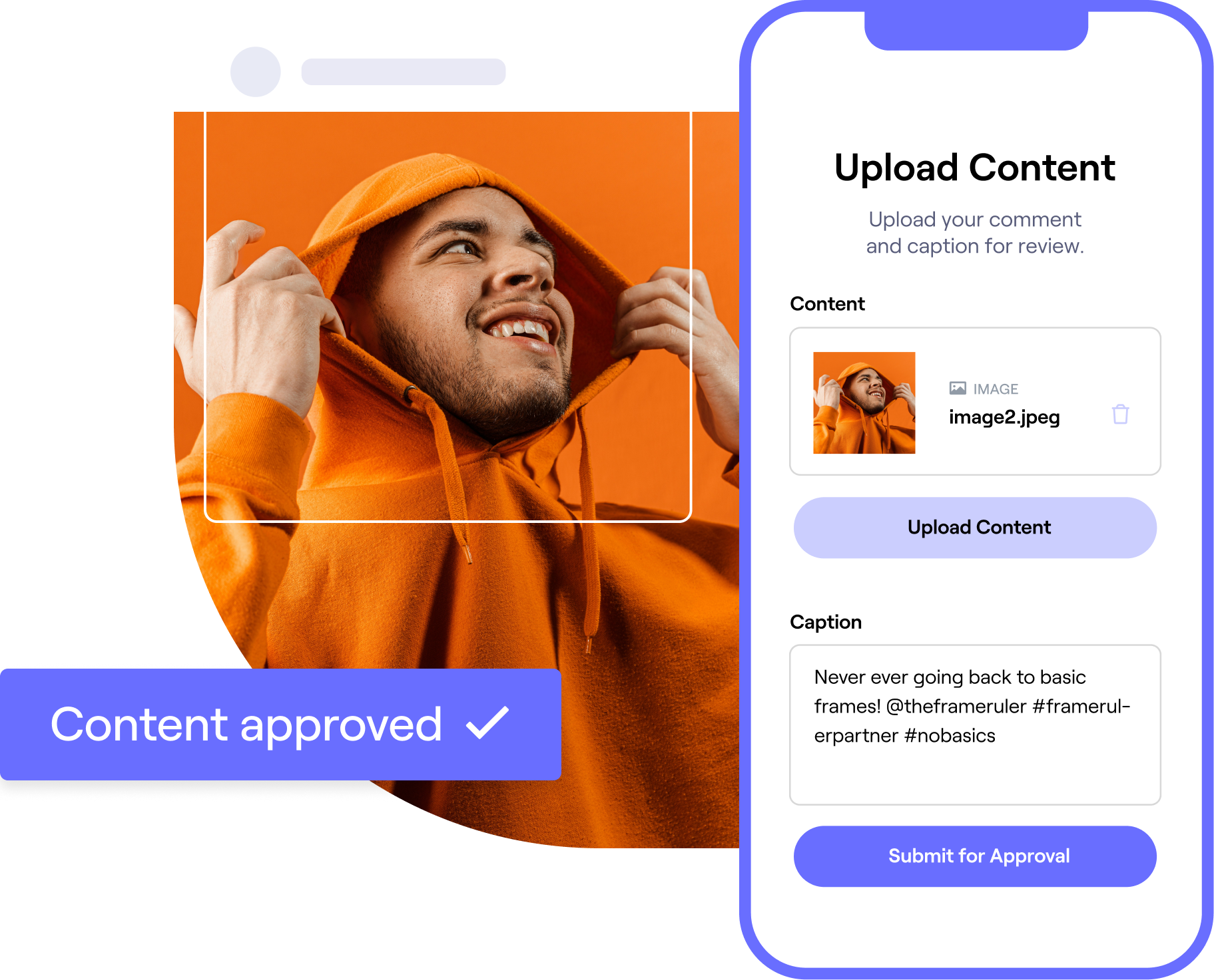 Stylized image of uploading creator content for the creator experience